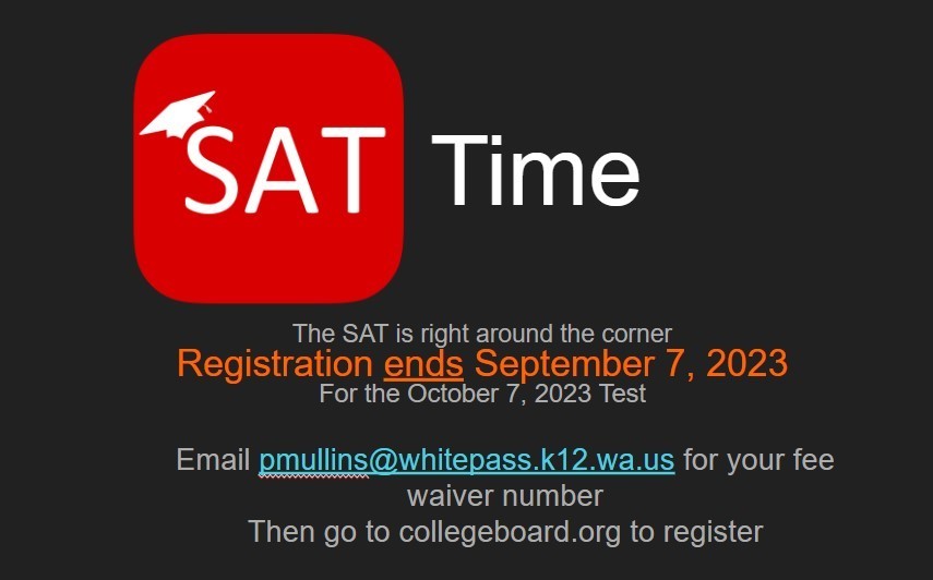 Register now for the SAT